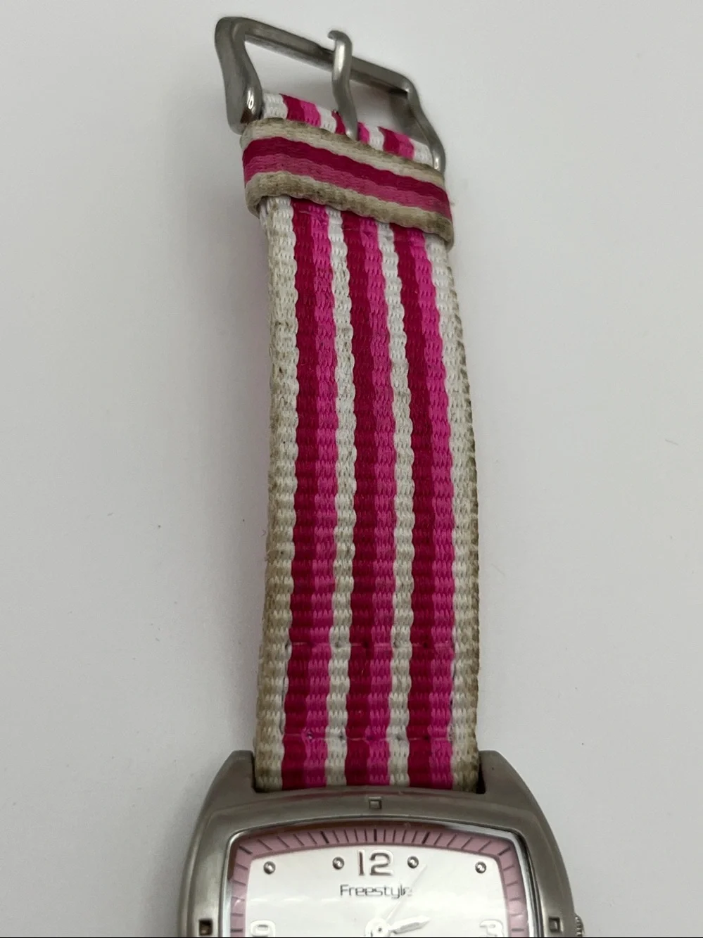 Freestyle Pink and White Stripe Ladies Sport Watch